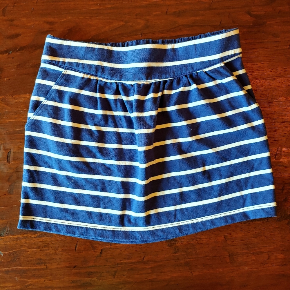 Crazy 8 Girls striped Navy Blue Skirt Size 14
